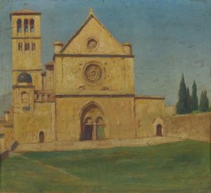 CROATTO BRUNO (1875 - 1948) : Basilica di San Francesco, Assisi  - Asta Asta 395 | ARTE ANTICA E DEL XIX SECOLO Online - Associazione Nazionale - Case d'Asta italiane