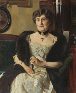 HAERNING AUGUST (1874 - 1961) - Ritratto di Adelaide Franciska Emilie di Saint Aubain