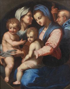 ARTISTA DEL XVI SECOLO - Sacra famiglia