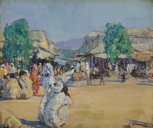 OPRANDI GIORGIO (1883 - 1962) - Mercato di Cheren, Eritrea