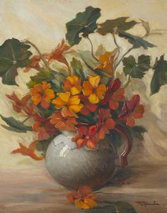 GAMBA (1891-?) CELESTINO - Vaso di fiori