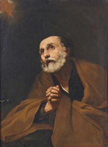 DE RIBERA JUSEPE (1588 - 1652) : Ambito di. San Pietro penitente  - Asta Asta 395 | ARTE ANTICA E DEL XIX SECOLO Online - Associazione Nazionale - Case d'Asta italiane