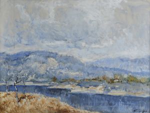 KARPOFF IVAN (1898 - 1970) - Paesaggio fluviale