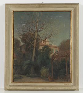GARDELLI AUGUSTO (1886 - 1968) : Paesaggio con casa  - Asta Asta 395 | ARTE ANTICA E DEL XIX SECOLO Online - Associazione Nazionale - Case d'Asta italiane