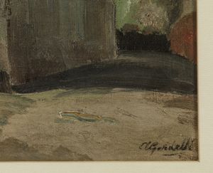 GARDELLI AUGUSTO (1886 - 1968) : Paesaggio cittadino  - Asta Asta 395 | ARTE ANTICA E DEL XIX SECOLO Online - Associazione Nazionale - Case d'Asta italiane
