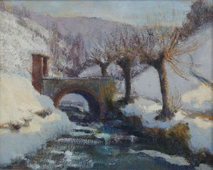 SUPPO ALFREDO (1886 - 1973) - Inverno presso Reaglie