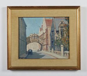 BOGGIONE ENRICO  (1889 - 1985) : Via Centrale di Oxford  - Asta Asta 395 | ARTE ANTICA E DEL XIX SECOLO Online - Associazione Nazionale - Case d'Asta italiane