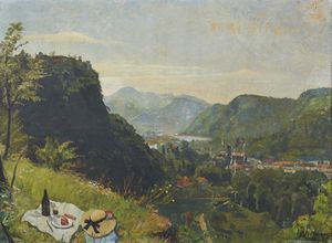 MANARESI PAOLO (1908 - 1991) - Picnic in montagna