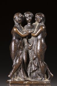 BRONZISTA DEL XIX SECOLO : Tre Grazie  - Asta Asta 395 | ARTE ANTICA E DEL XIX SECOLO Online - Associazione Nazionale - Case d'Asta italiane