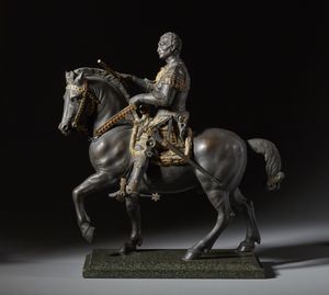 BRONZISTA ITALIANO DEL XIX SECOLO : Monumento equestre al Gattamelata (dal modello di Donatello)  - Asta Asta 395 | ARTE ANTICA E DEL XIX SECOLO Online - Associazione Nazionale - Case d'Asta italiane