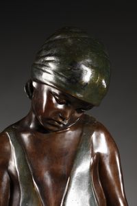 AURISICCHIO VINCENZO (1855 - 1926) : Bambina  - Asta Asta 395 | ARTE ANTICA E DEL XIX SECOLO Online - Associazione Nazionale - Case d'Asta italiane