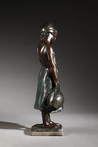 AURISICCHIO VINCENZO (1855 - 1926) : Bambina  - Asta Asta 395 | ARTE ANTICA E DEL XIX SECOLO Online - Associazione Nazionale - Case d'Asta italiane