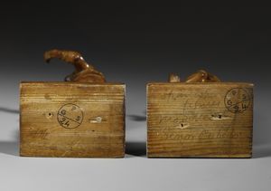 SCULTORE DEL XX SECOLO : Coppia di sculture in terracotta raffiguranti popolani  - Asta Asta 395 | ARTE ANTICA E DEL XIX SECOLO Online - Associazione Nazionale - Case d'Asta italiane