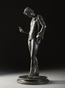 BRONZISTA ITALIANO DEL XIX-XX SECOLO : Narciso  - Asta Asta 395 | ARTE ANTICA E DEL XIX SECOLO Online - Associazione Nazionale - Case d'Asta italiane