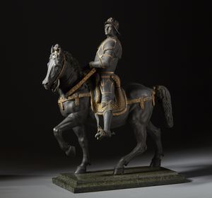 BRONZISTA ITALIANO DEL XIX-XX SECOLO : Monumento equestre a Bartolomeo Colleoni (dal modello di Andrea del Verrocchio)  - Asta Asta 395 | ARTE ANTICA E DEL XIX SECOLO Online - Associazione Nazionale - Case d'Asta italiane
