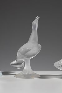 LALIQUE : Gruppo di sei ferma carte raffiguranti animali in vetro bianco opalescente  - Asta Asta 395 | ARTE ANTICA E DEL XIX SECOLO Online - Associazione Nazionale - Case d'Asta italiane