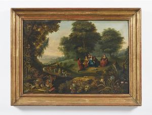 ARTISTA FIAMMINGO DEL XVII SECOLO : Meleagro offre ad Atalanta la testa del cinghiale  - Asta Asta 395 | ARTE ANTICA E DEL XIX SECOLO Online - Associazione Nazionale - Case d'Asta italiane