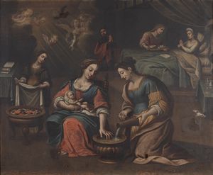 ARTISTA DEL XVII SECOLO - Nativit� della Vergine