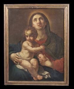 ARTISTA DEL XVII SECOLO : Madonna con Bambino  - Asta Asta 395 | ARTE ANTICA E DEL XIX SECOLO Online - Associazione Nazionale - Case d'Asta italiane