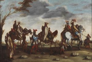 ARTISTA FRANCESE DEL XVII SECOLO - Les Boh�miens en Marche: L'avant-garde