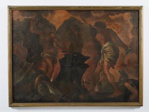 ARTISTA NAPOLETANO DEL XVII SECOLO : La fucina di Vulcano  - Asta Asta 395 | ARTE ANTICA E DEL XIX SECOLO Online - Associazione Nazionale - Case d'Asta italiane