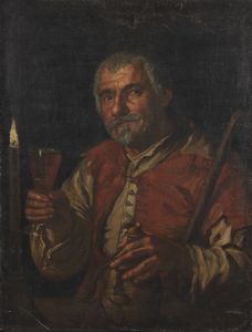 ARTISTA BOLOGNESE DEL XVII SECOLO - Il bevitore
