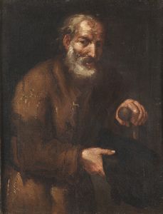 BELLOTTI PIETRO (1627 - 1700) : Ambito di. Mendicante  - Asta Asta 395 | ARTE ANTICA E DEL XIX SECOLO Online - Associazione Nazionale - Case d'Asta italiane