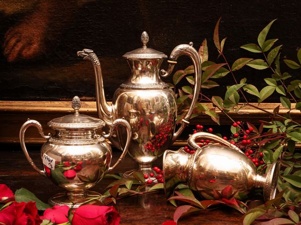 Servizio da caff� in argento  - Asta L'Arte di Arredare - Associazione Nazionale - Case d'Asta italiane