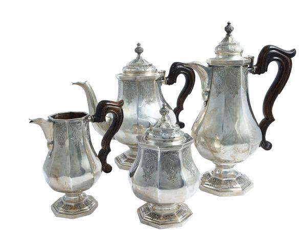 Servizio da t� e caff� in argento  - Asta L'Arte di Arredare - Associazione Nazionale - Case d'Asta italiane