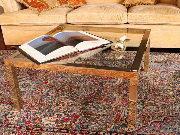 Tavolo basso da caff� in metallo e cristallo  - Asta L'Arte di Arredare - Associazione Nazionale - Case d'Asta italiane