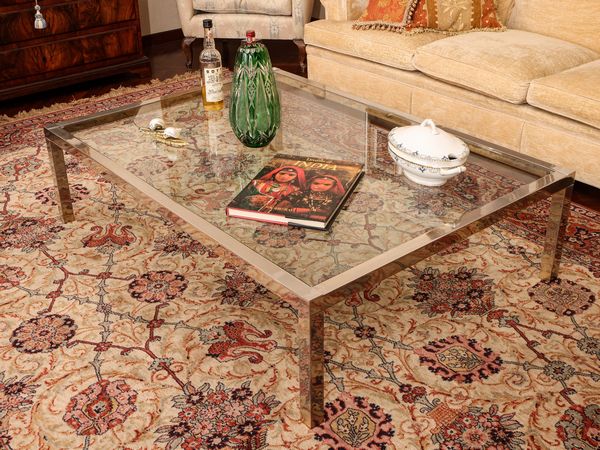 Tavolo basso da caff� in metallo e cristallo  - Asta L'Arte di Arredare - Associazione Nazionale - Case d'Asta italiane