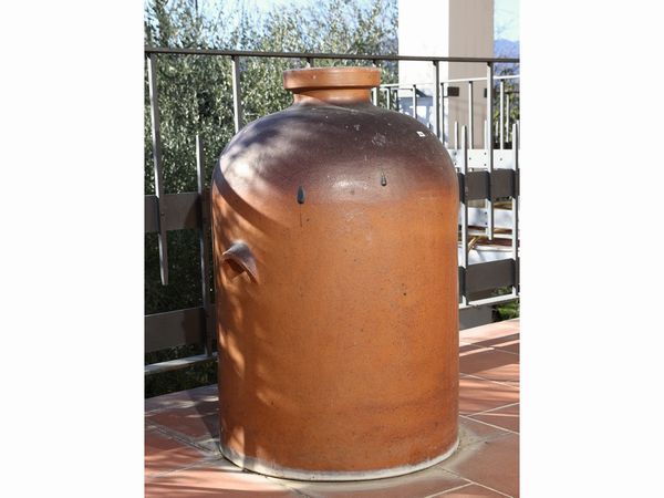 Grande orcio in gres patinato, Societ� del Gres Milano Ing. Sala & C  - Asta L'Arte di Arredare - Associazione Nazionale - Case d'Asta italiane