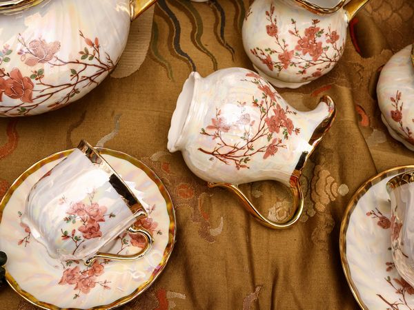 Servizio da t� e e caff� Regina in porcellana a lustro, Selfmann Weiden  - Asta L'Arte di Arredare - Associazione Nazionale - Case d'Asta italiane