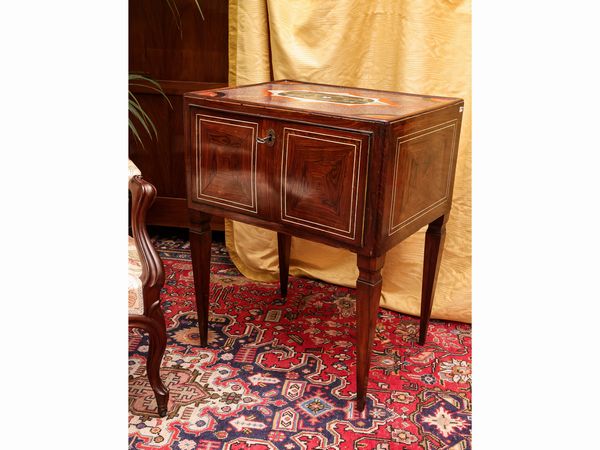 Pannello in commesso di marmi e pietre dure  - Asta L'Arte di Arredare - Associazione Nazionale - Case d'Asta italiane