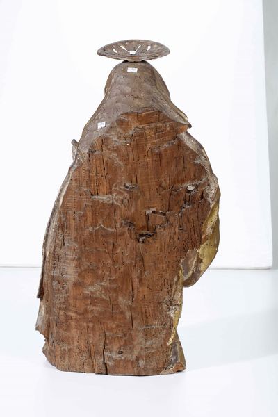 Santa Teresa d'Avila (?) Legno dorato e dipinto Scultore barocco del XVII secolo  - Asta Antiquariato febbraio - Associazione Nazionale - Case d'Asta italiane