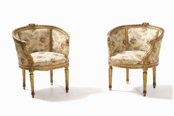 Salotto in legno intagliato e dorato  - Asta Antiquariato febbraio - Associazione Nazionale - Case d'Asta italiane