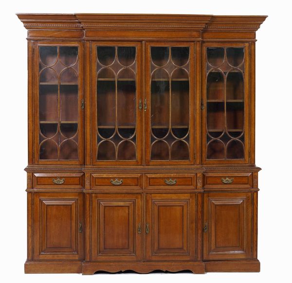 Libreria in stile inglese a quattro ante  - Asta Antiquariato febbraio - Associazione Nazionale - Case d'Asta italiane