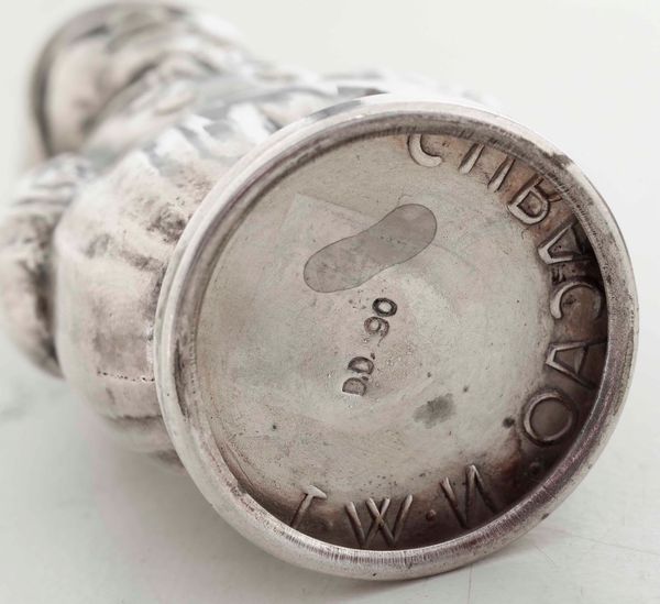 Saliera e pepiera. Metallo argentato. Marchio DD90 e Curacao NWI  - Asta Antiquariato febbraio - Associazione Nazionale - Case d'Asta italiane