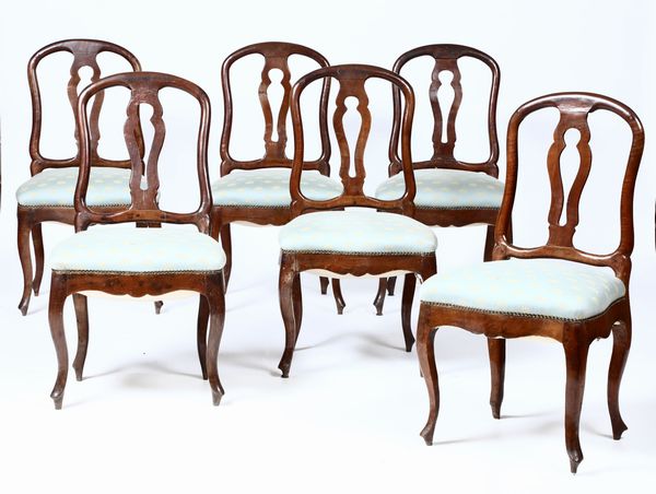 Sei sedie Luigi XV, Genova XVIII secolo  - Asta Antiquariato febbraio - Associazione Nazionale - Case d'Asta italiane