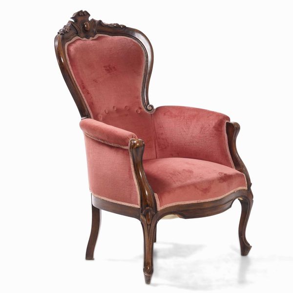 Poltrona in stile Luigi Filippo  - Asta Antiquariato febbraio - Associazione Nazionale - Case d'Asta italiane