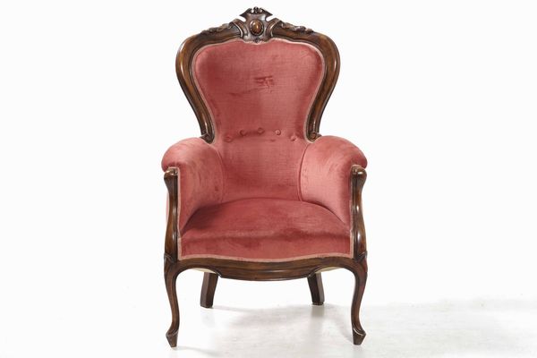 Poltrona in stile Luigi Filippo  - Asta Antiquariato febbraio - Associazione Nazionale - Case d'Asta italiane