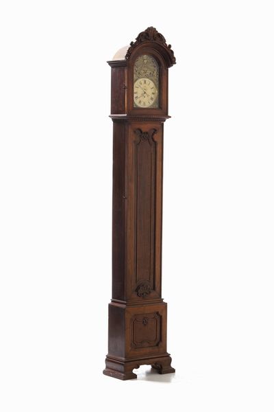 Orologio da pavimento con cassa in noce, XIX secolo  - Asta Antiquariato febbraio - Associazione Nazionale - Case d'Asta italiane