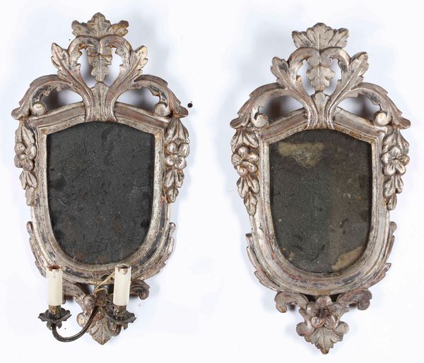 Coppia di specchierine a mecca  - Asta Antiquariato febbraio - Associazione Nazionale - Case d'Asta italiane