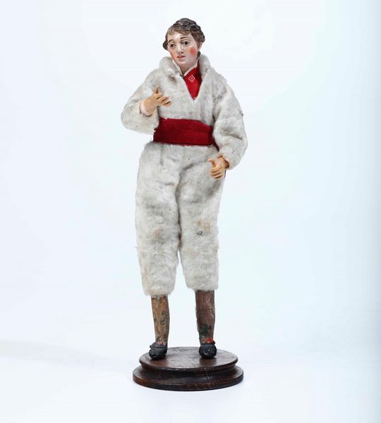 Giovane con pelliccia bianca. Napoli XIX secolo  - Asta Antiquariato febbraio - Associazione Nazionale - Case d'Asta italiane