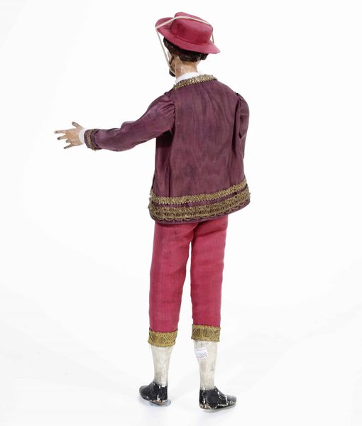 Figura maschile con giacca viola, Napoli XIX secolo  - Asta Antiquariato febbraio - Associazione Nazionale - Case d'Asta italiane