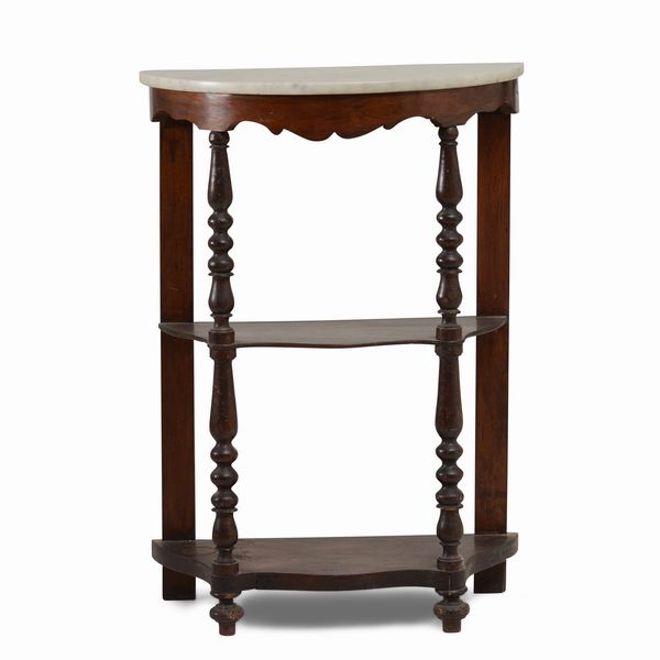 Consollina Luigi Filippo demi-lune  - Asta Antiquariato febbraio - Associazione Nazionale - Case d'Asta italiane