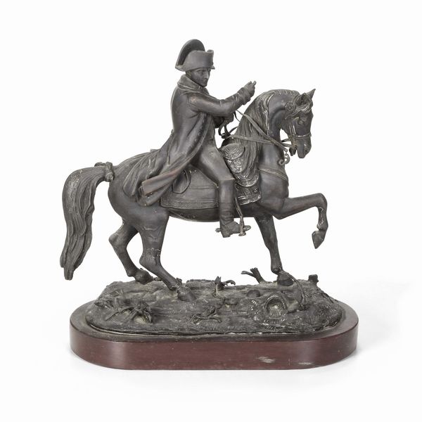 Napoleone a cavallo in bronzo. XIX-XX secolo  - Asta Antiquariato febbraio - Associazione Nazionale - Case d'Asta italiane