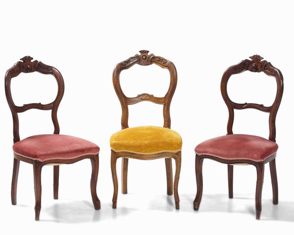 Tre sedie in stile Luigi Filippo  - Asta Antiquariato febbraio - Associazione Nazionale - Case d'Asta italiane