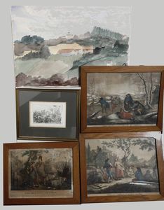 Lotto di numerose incisioni a soggetto diverso, XIX-XX secolo  - Asta Antiquariato febbraio - Associazione Nazionale - Case d'Asta italiane