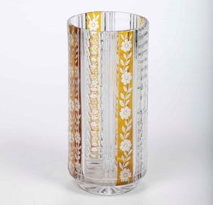Lotto di due vasi in cristallo di cui uno con parti in argento  - Asta Antiquariato febbraio - Associazione Nazionale - Case d'Asta italiane
